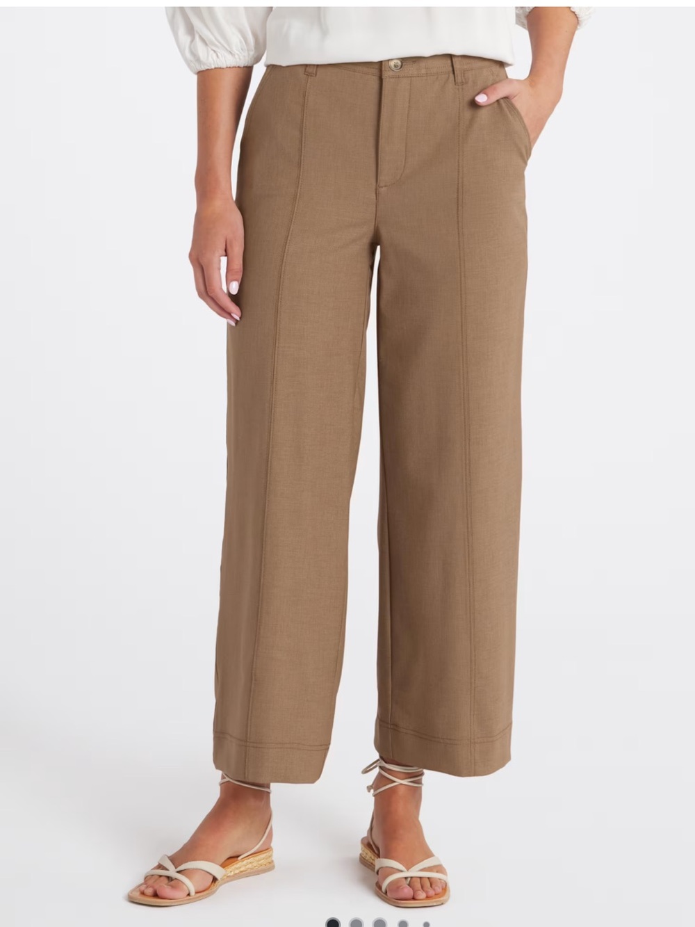 DEMOCRACY Ab Solution Wide Leg Cargo Trouser Brown Dress Pants women 12